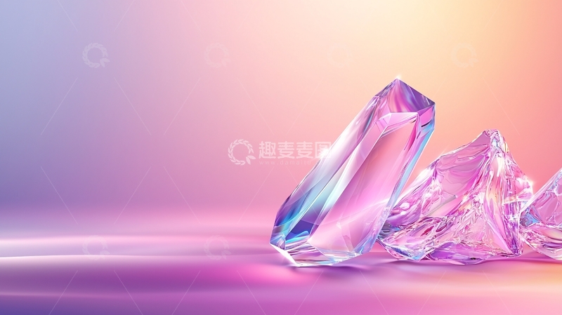 高清大图下载【趣麦麦图】梦幻水晶宝石背景图
