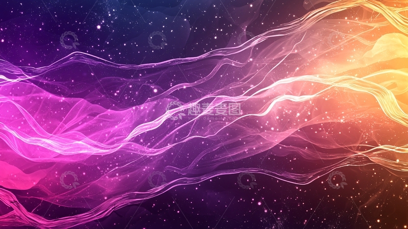 高清大图下载【趣麦麦图】梦幻星空流光背景