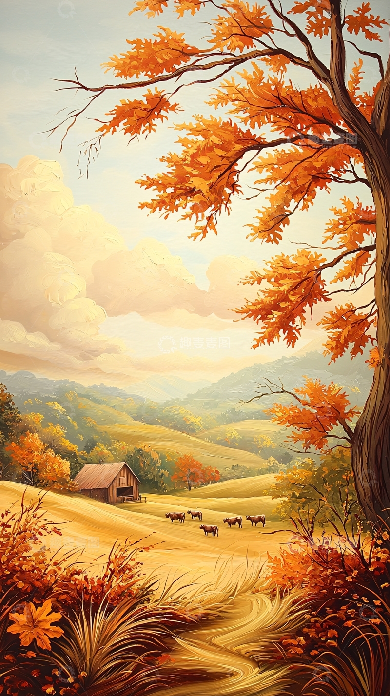 高清大图下载【趣麦麦图】秋日田园风光113