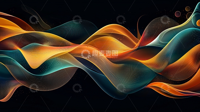 高清大图下载【趣麦麦图】色彩波浪抽象艺术背景