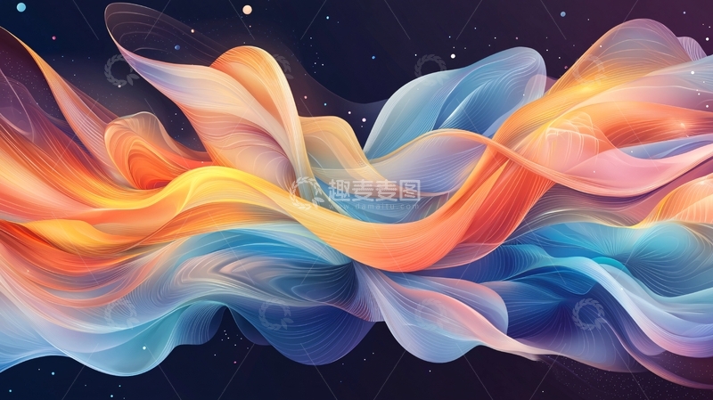 高清大图下载【趣麦麦图】色彩流动的抽象艺术背景
