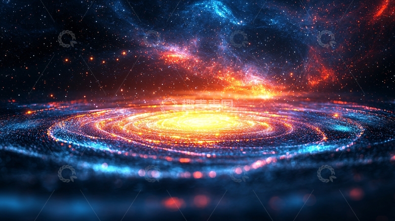 高清大图下载【趣麦麦图】宇宙星系旋转动态背景