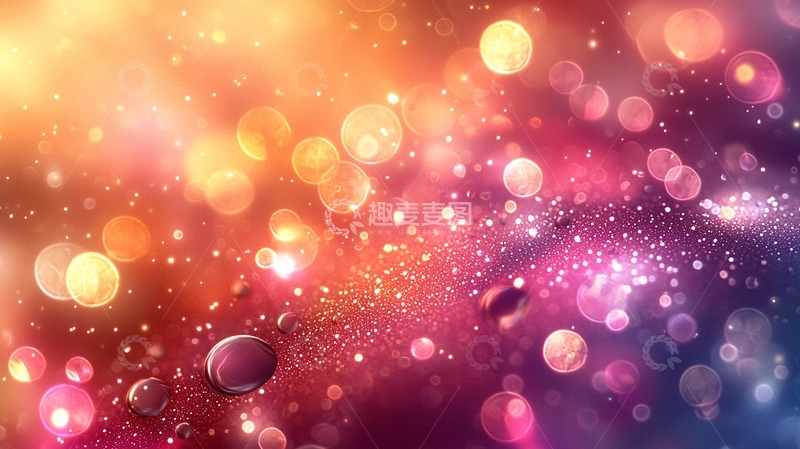 高清大图下载【趣麦麦图】梦幻光斑背景素材
