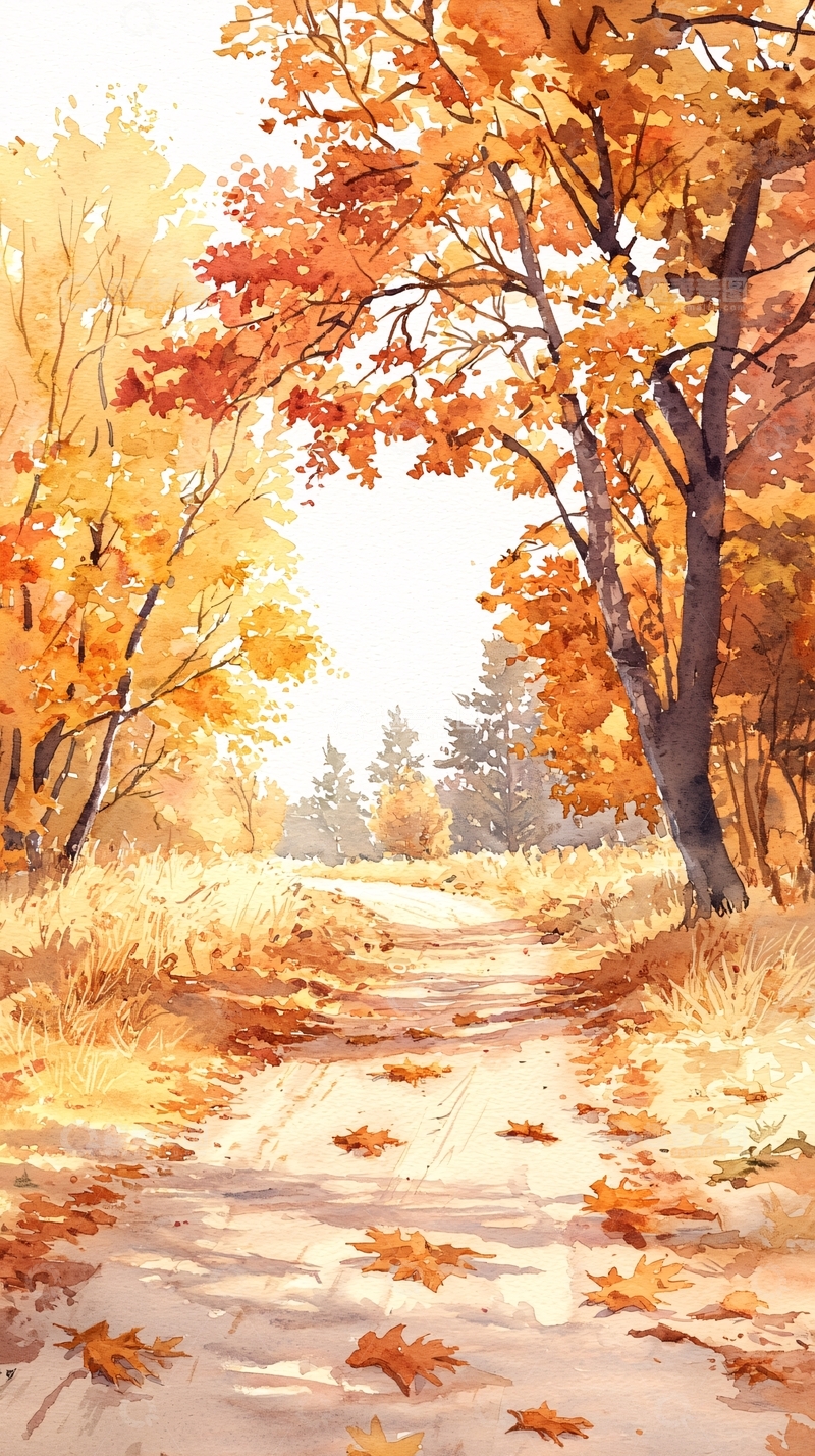 高清大图下载【趣麦麦图】秋日森林小径46