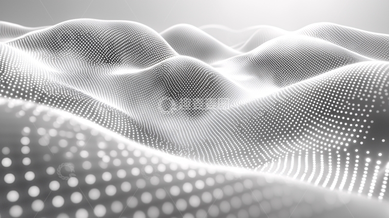 高清大图下载【趣麦麦图】波浪形态点阵背景素材