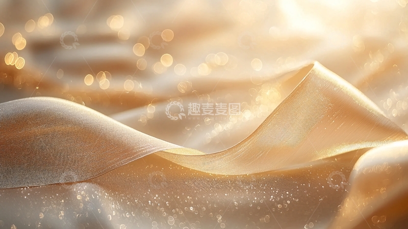 高清大图下载【趣麦麦图】金色波纹丝滑面料