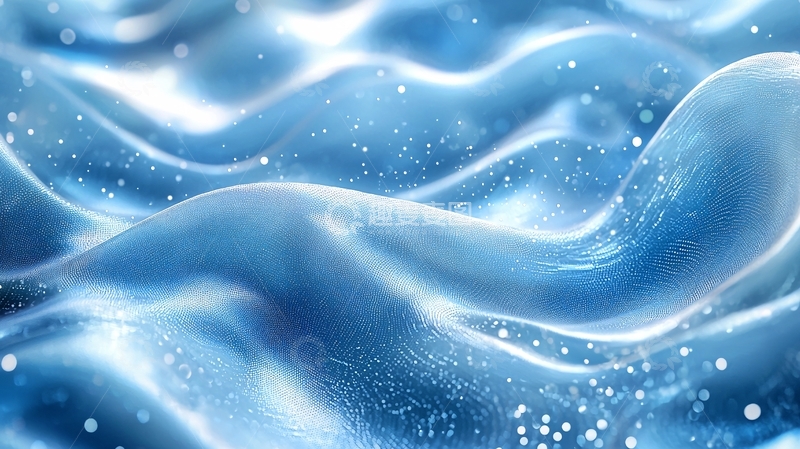 高清大图下载【趣麦麦图】蓝色波浪纹理背景素材
