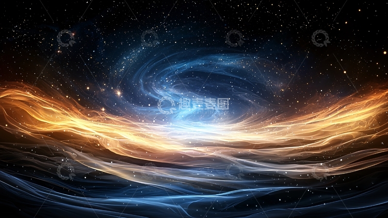 高清大图下载【趣麦麦图】宇宙星云动态流光背景