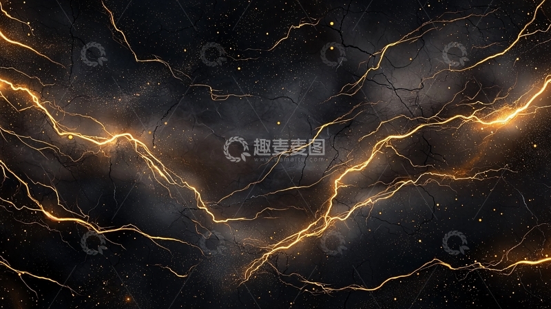 高清大图下载【趣麦麦图】电闪雷鸣星空背景