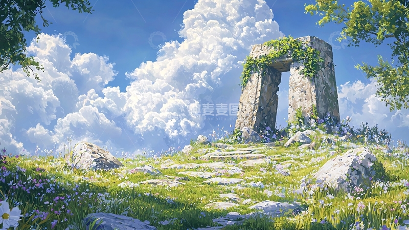 高清大图下载【趣麦麦图】石门与自然风光