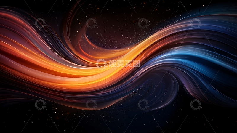 高清大图下载【趣麦麦图】宇宙能量流动抽象艺术背景