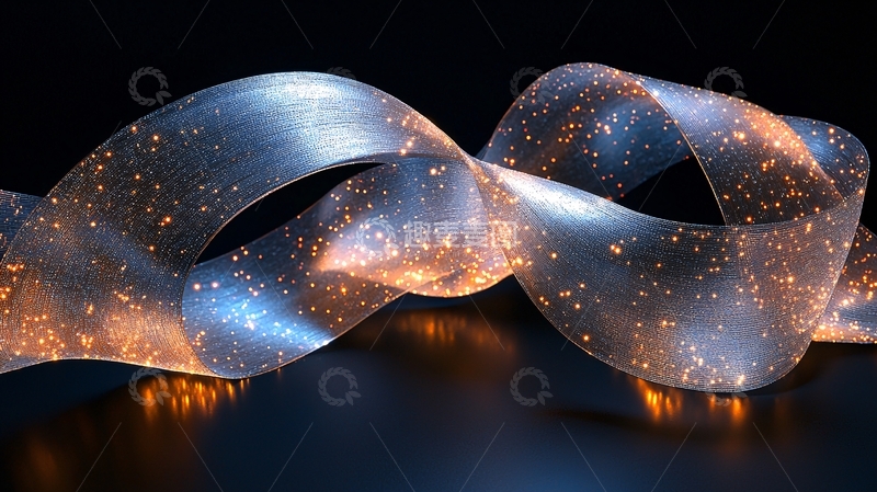 高清大图下载【趣麦麦图】发光丝带艺术设计