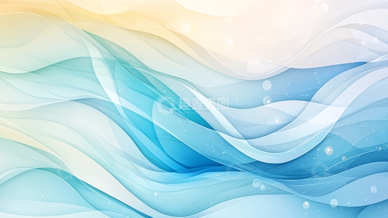 高清大图下载【趣麦麦图】蓝色渐变波浪抽象背景