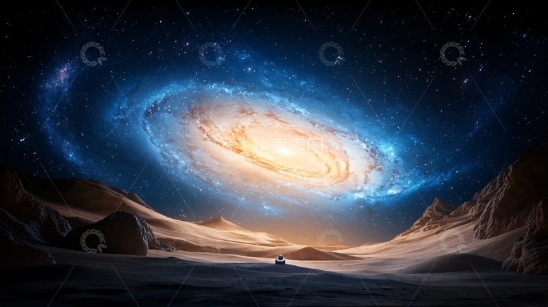 高清大图下载【趣麦麦图】银河系下的沙漠探险