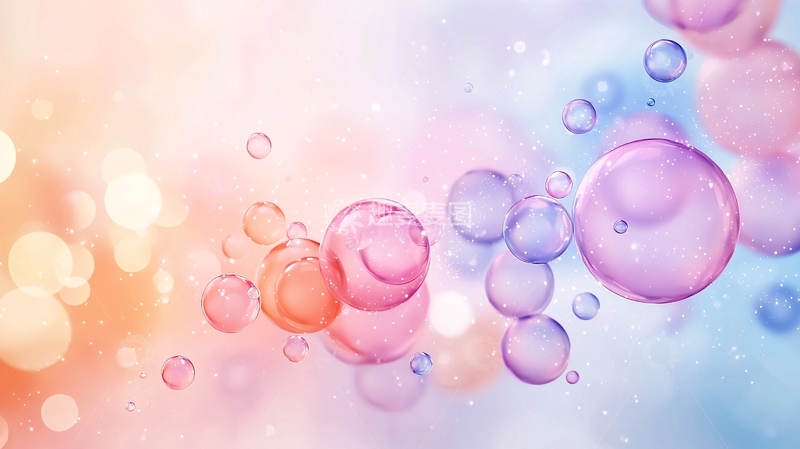 高清大图下载【趣麦麦图】梦幻泡泡背景素材