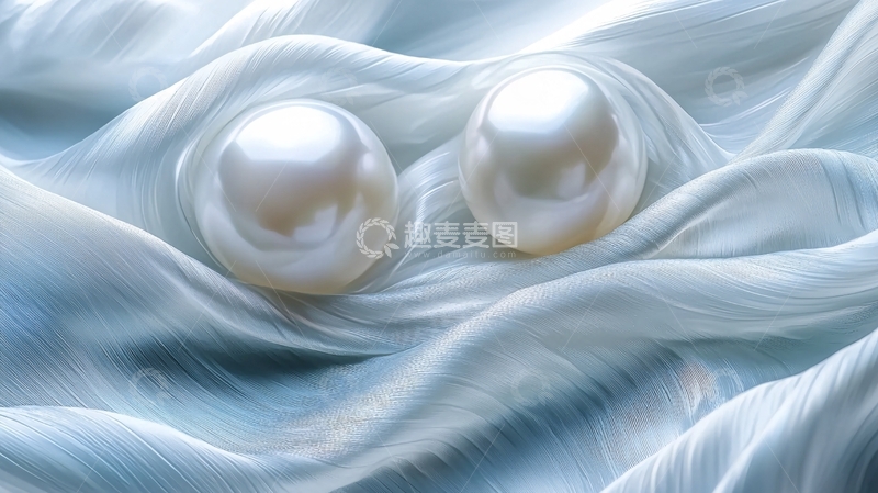 高清大图下载【趣麦麦图】珍珠与丝绸的艺术之美