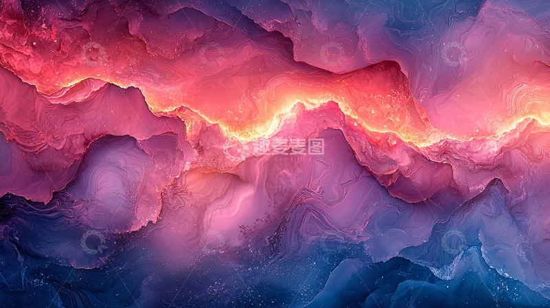 高清大图下载【趣麦麦图】梦幻色彩流动抽象背景