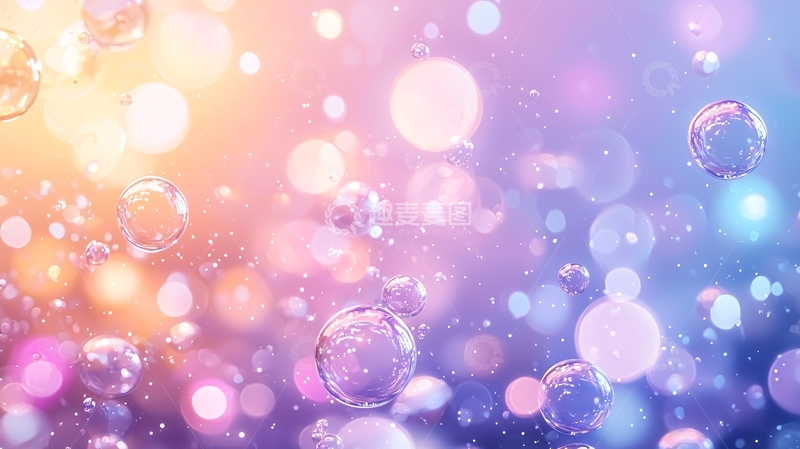 高清大图下载【趣麦麦图】梦幻泡泡背景素材