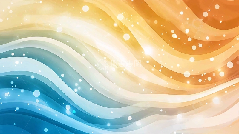 高清大图下载【趣麦麦图】彩虹渐变波浪背景素材