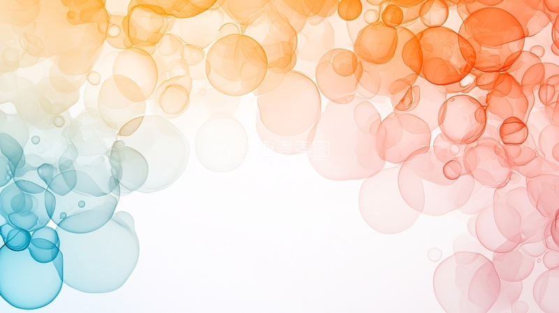 高清大图下载【趣麦麦图】彩色泡泡抽象背景