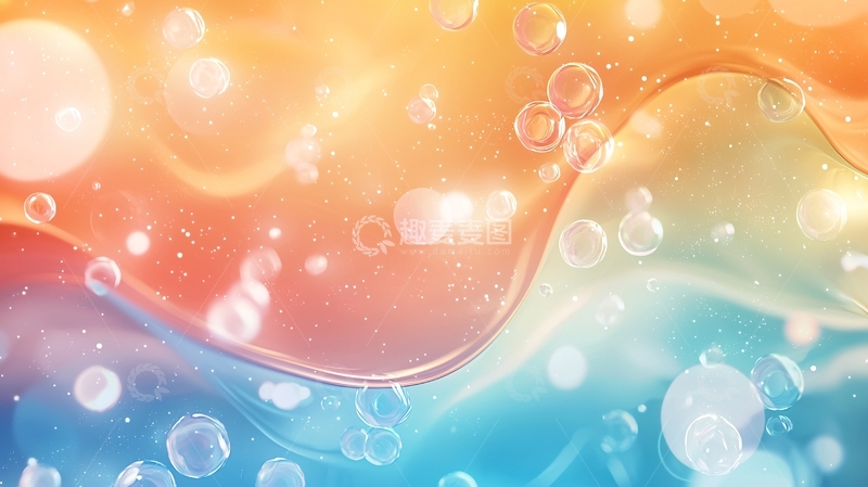 高清大图下载【趣麦麦图】梦幻泡泡背景素材