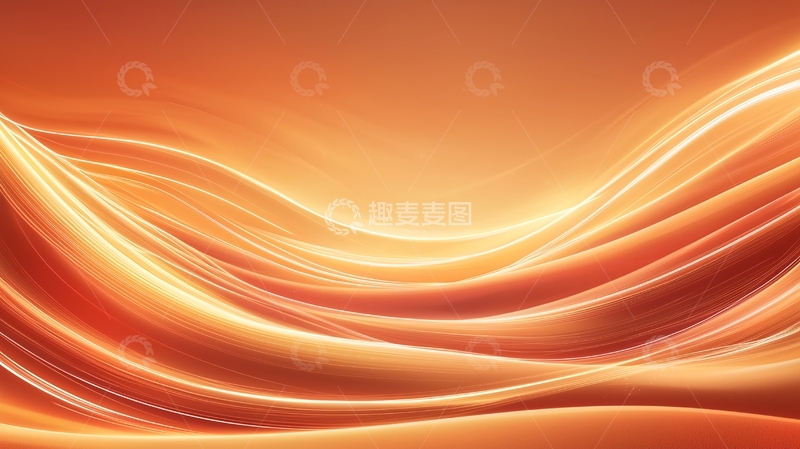 高清大图下载【趣麦麦图】橙色渐变流动线条背景