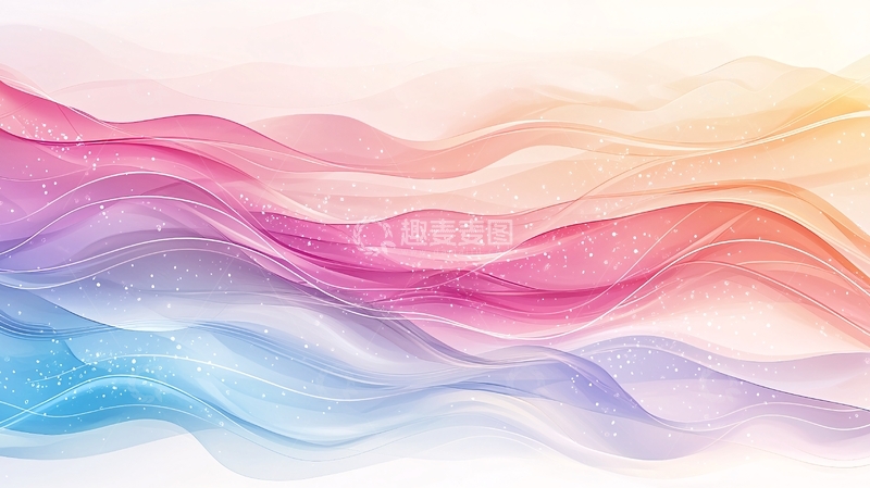 高清大图下载【趣麦麦图】梦幻波浪抽象背景素材