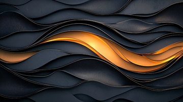 金色波浪抽象艺术背景