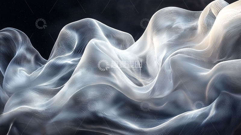 高清大图下载【趣麦麦图】抽象线条流动背景