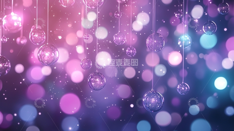 高清大图下载【趣麦麦图】梦幻吊饰背景素材