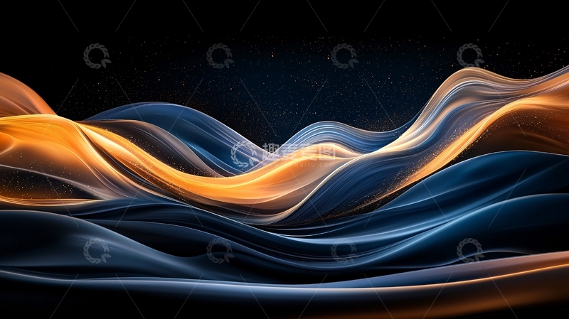高清大图下载【趣麦麦图】抽象波浪线条背景