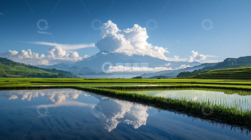高清大图下载【趣麦麦图】梯田山水云海风景