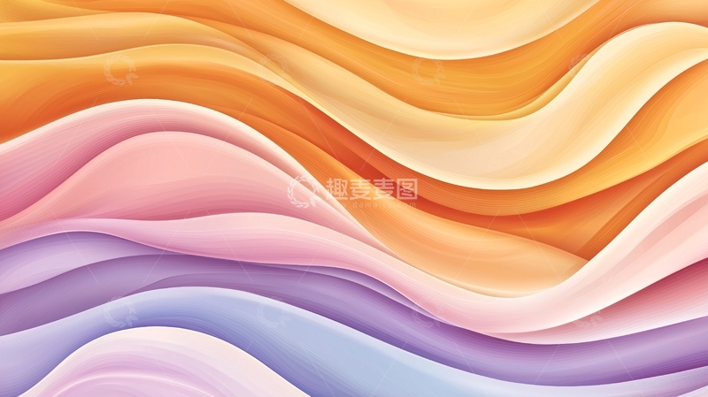 高清大图下载【趣麦麦图】抽象波浪线条背景素材