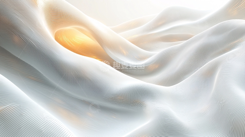 高清大图下载【趣麦麦图】波纹流动的白色抽象背景