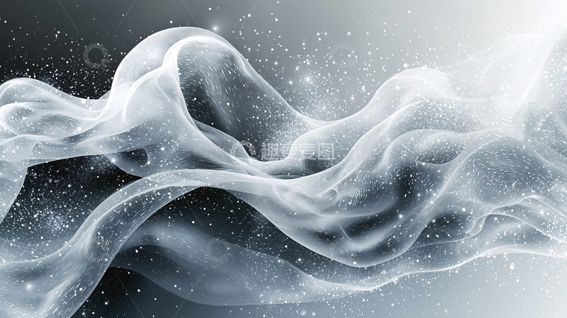 高清大图下载【趣麦麦图】飘逸雪花背景素材