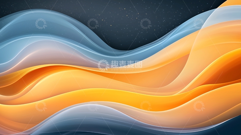 高清大图下载【趣麦麦图】抽象波浪线条背景素材