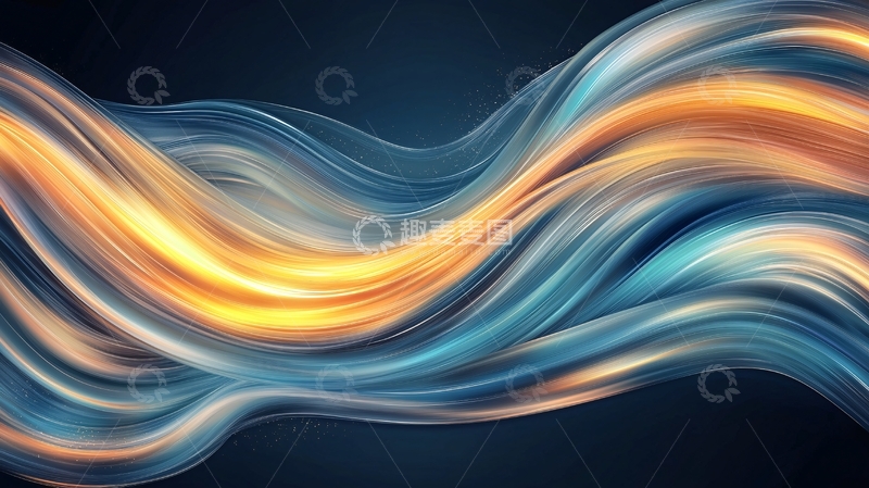 高清大图下载【趣麦麦图】流动的色彩波浪抽象背景
