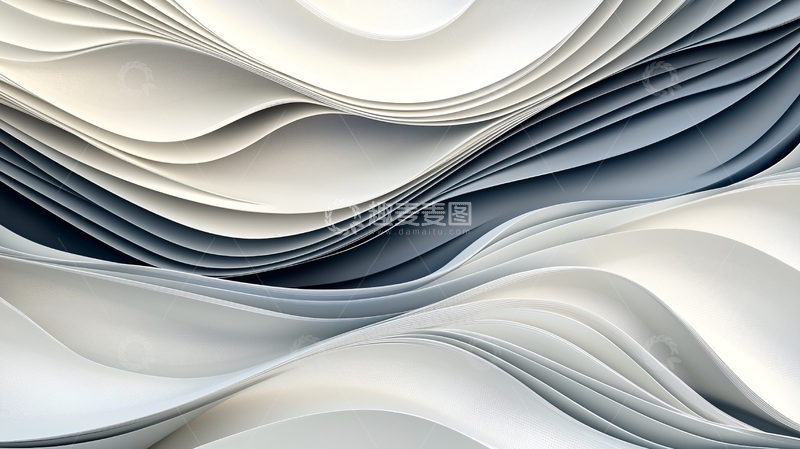 高清大图下载【趣麦麦图】抽象波浪线条背景素材