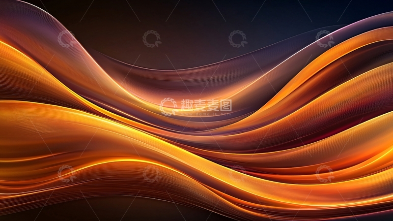 高清大图下载【趣麦麦图】抽象波浪线条背景素材