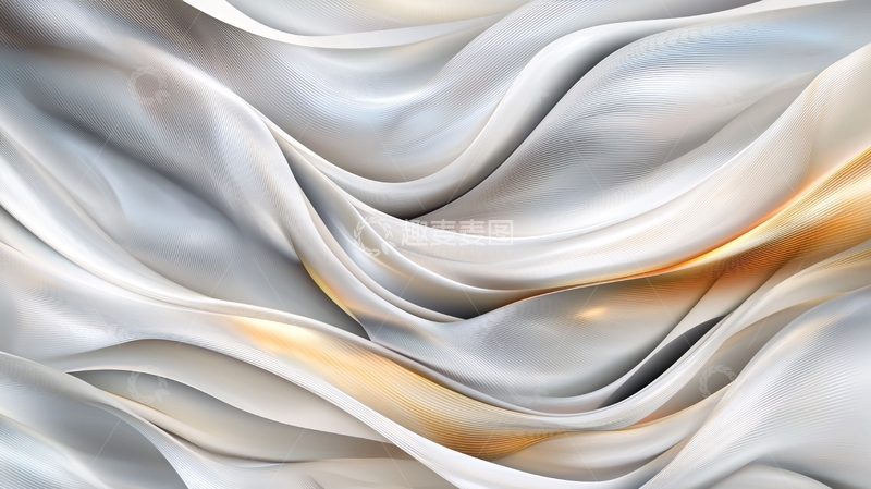 高清大图下载【趣麦麦图】流动的银色丝带纹理背景