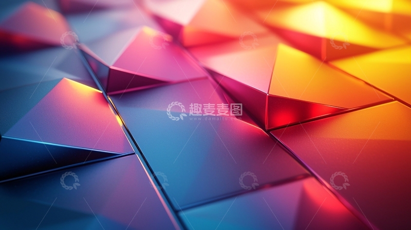 高清大图下载【趣麦麦图】几何抽象光影背景