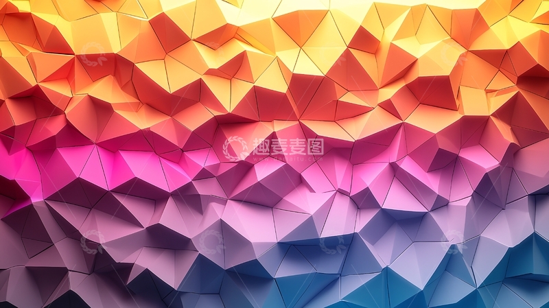 高清大图下载【趣麦麦图】色彩斑斓的几何抽象背景