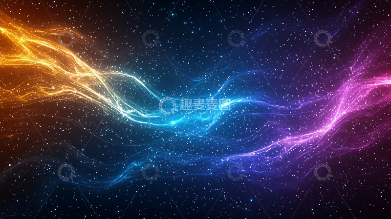 高清大图下载【趣麦麦图】宇宙星河流光背景