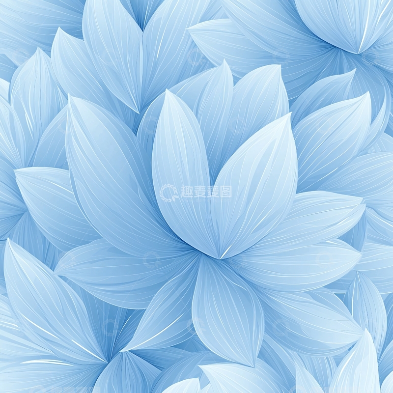 高清大图下载【趣麦麦图】蓝色花瓣抽象图案背景