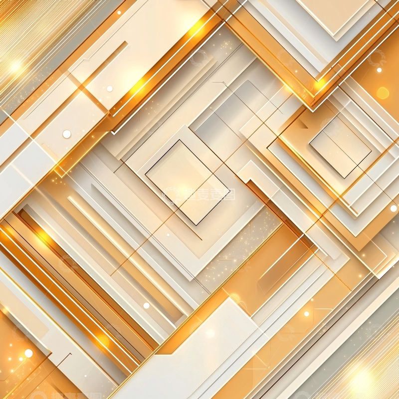 高清大图下载【趣麦麦图】金色几何线条抽象背景