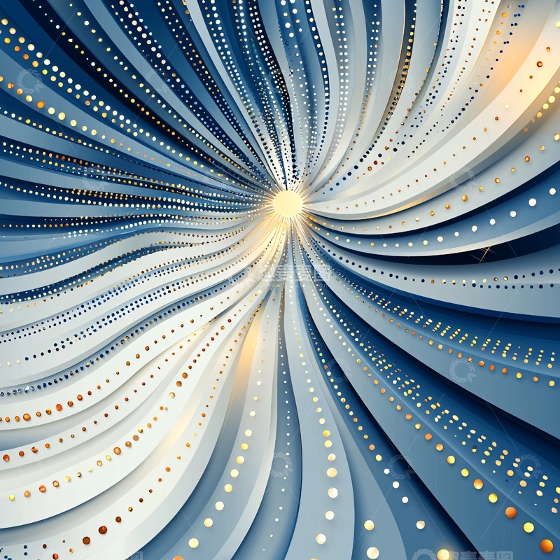 高清大图下载【趣麦麦图】蓝色渐变螺旋光效背景