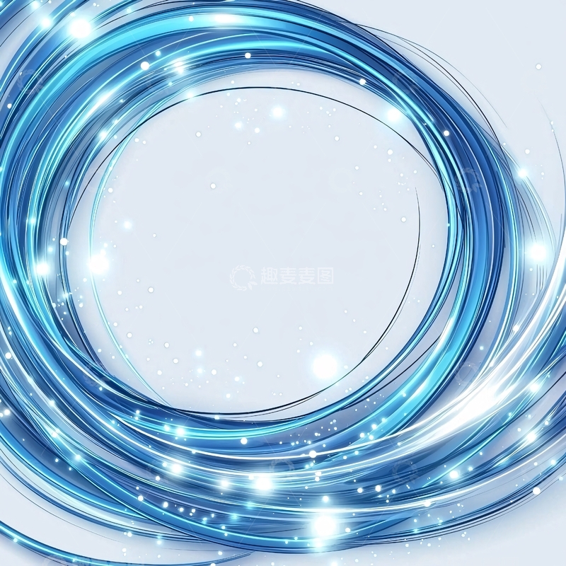 高清大图下载【趣麦麦图】蓝色光圈动态背景素材