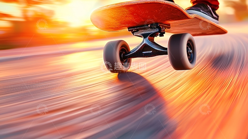 高清大图下载【趣麦麦图】滑板运动速度感十足