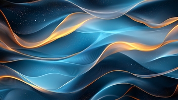 蓝色波浪星空抽象背景