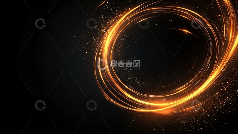 高清大图下载【趣麦麦图】金色光圈动态背景素材